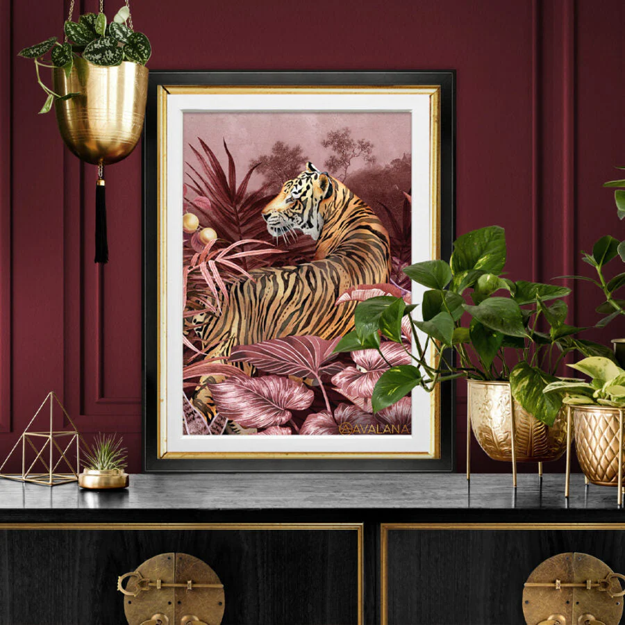 Avalana Mulberry Tigress Art Print - Image 2