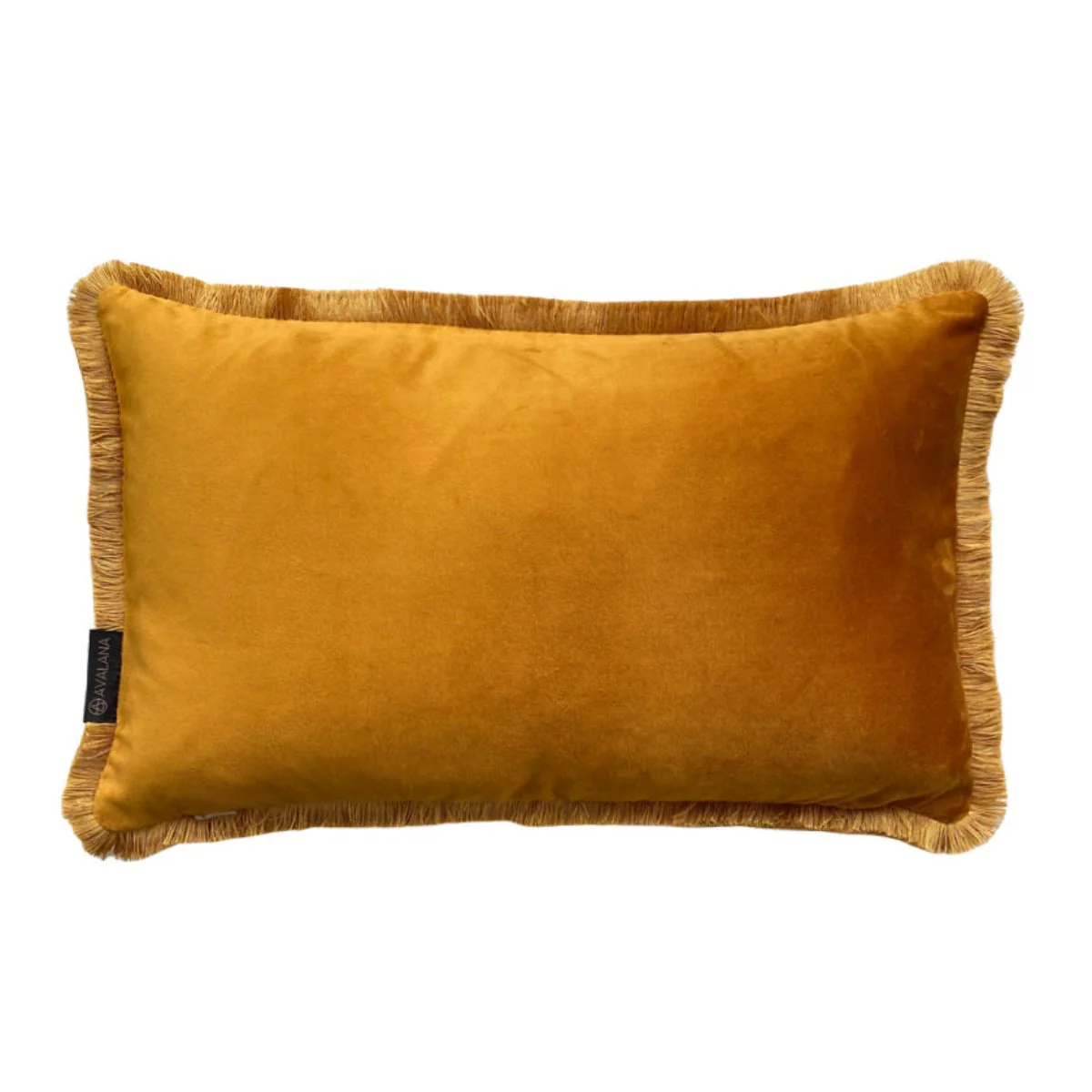 Avalana Mulberry Tigress Fringe Velvet Cushion - Image 3