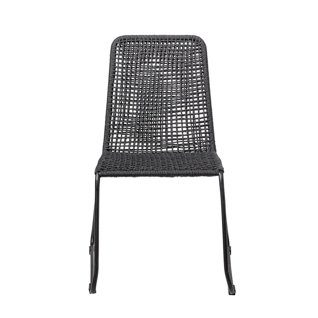Bloomingville Mundo Outdoor Rope Weave Dining Chair Set - Black - Image 2