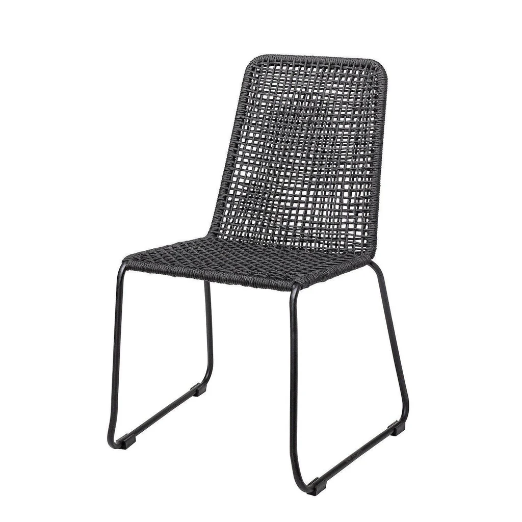 Bloomingville Mundo Outdoor Rope Weave Dining Chair Set - Black - Image 3