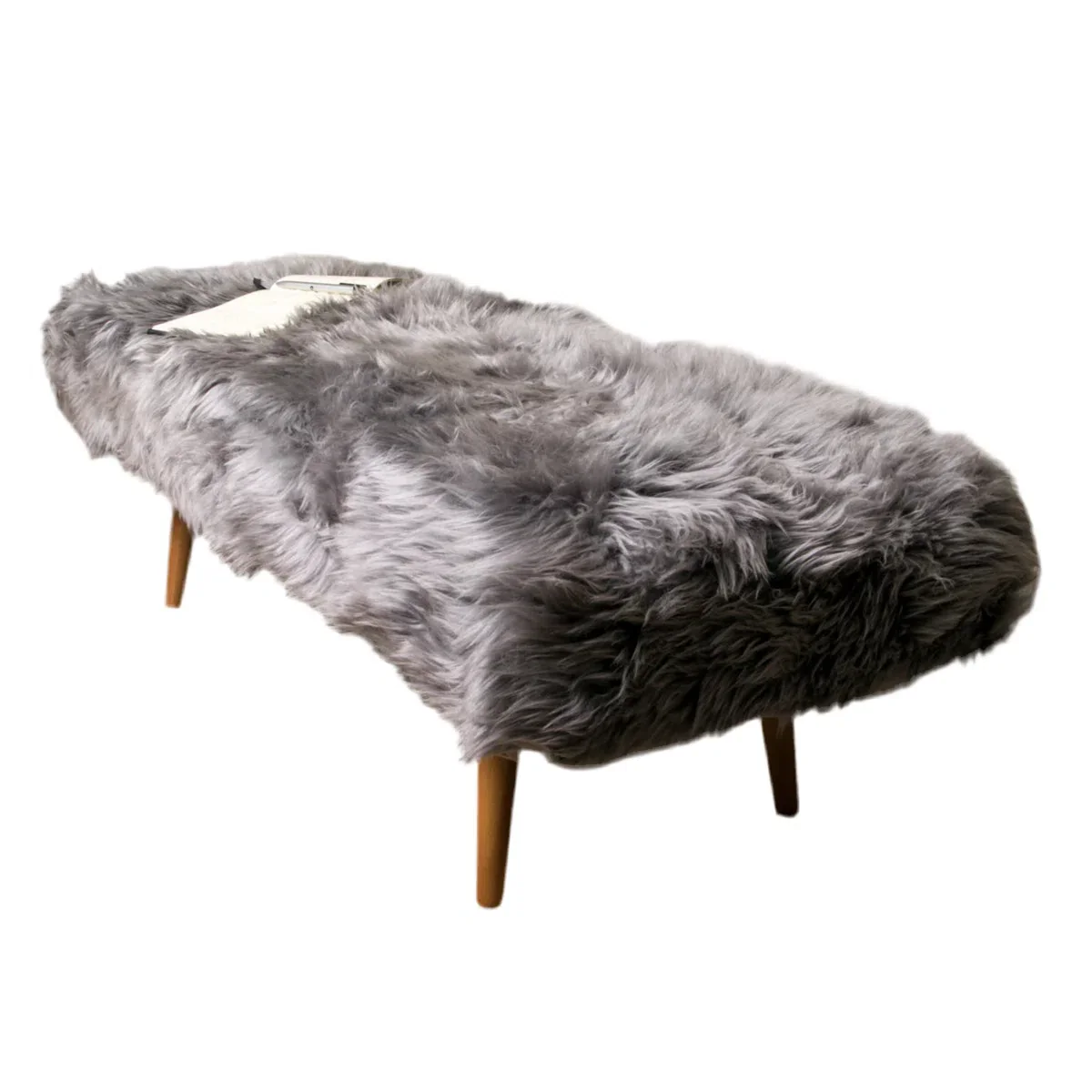 Native Home Shearling Sheepskin End Of Bed Bench