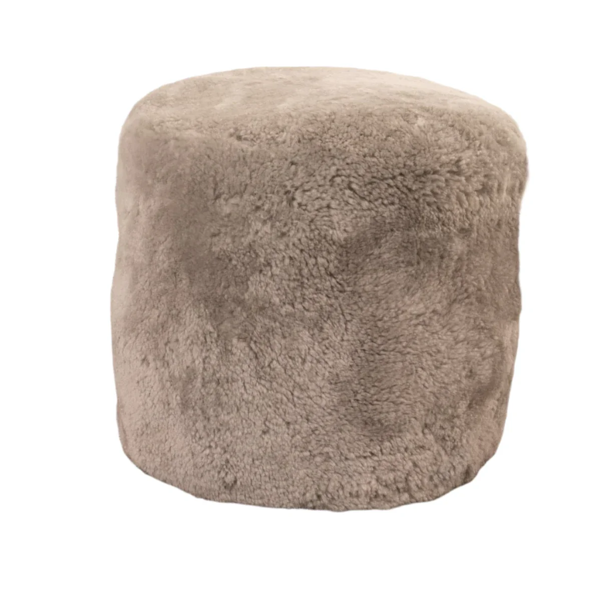Native Home Short Pile Sheepskin Pouf