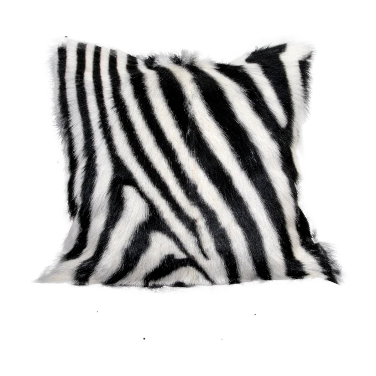 Native Home Zebra Print Goatskin Cushion