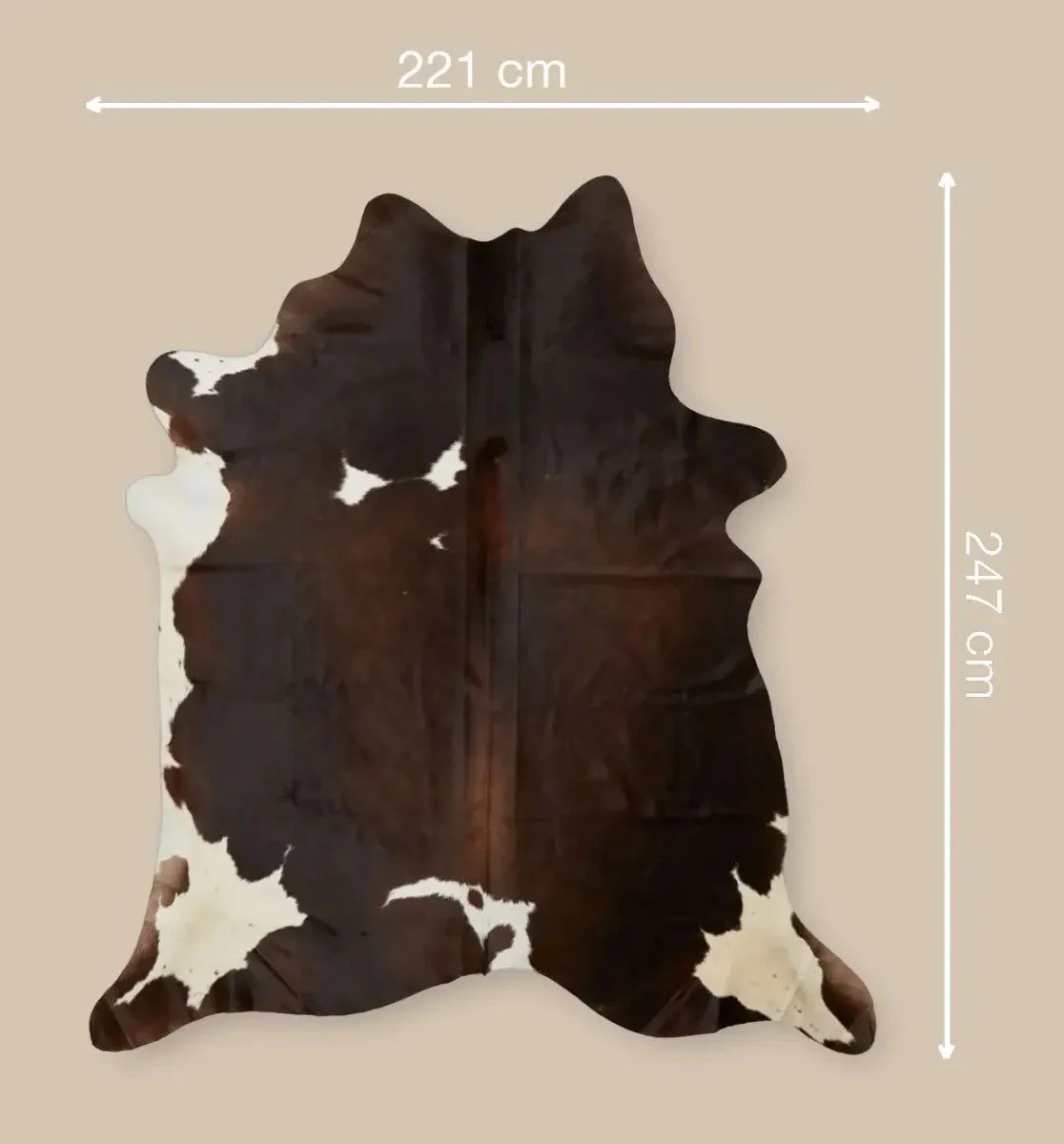 Natures Collection Cow Hide Rug | Dark Brown/Red | 3,6 sqm - Image 3