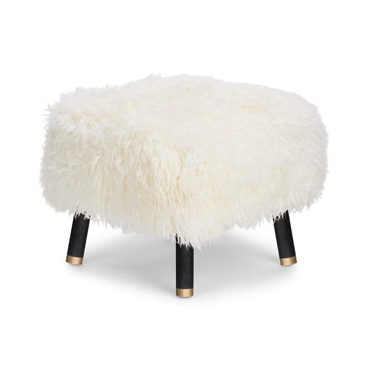 Natures Collection Emil Foot Rest Stool | Long Wool - Image 6