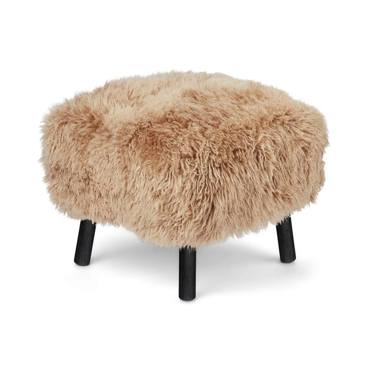 Natures Collection Emil Foot Rest Stool | Long Wool - Image 7