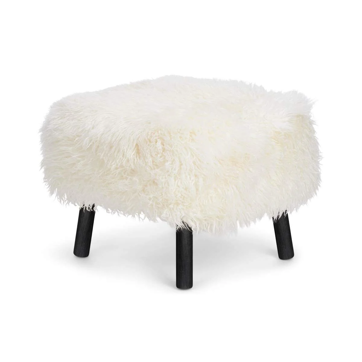 Natures Collection Emil Foot Rest Stool | Long Wool - Image 8