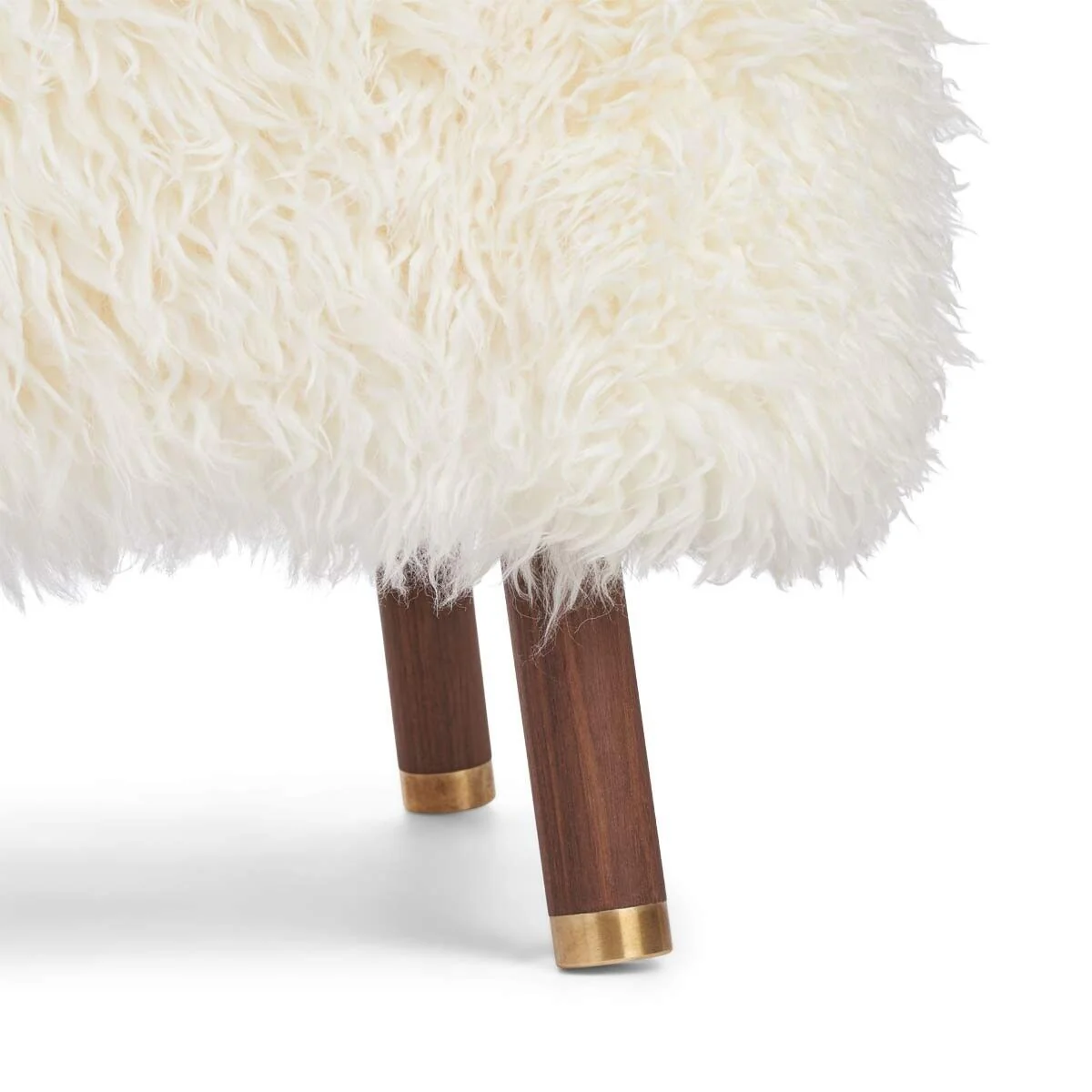 Natures Collection Emil Foot Rest Stool | Long Wool - Image 9