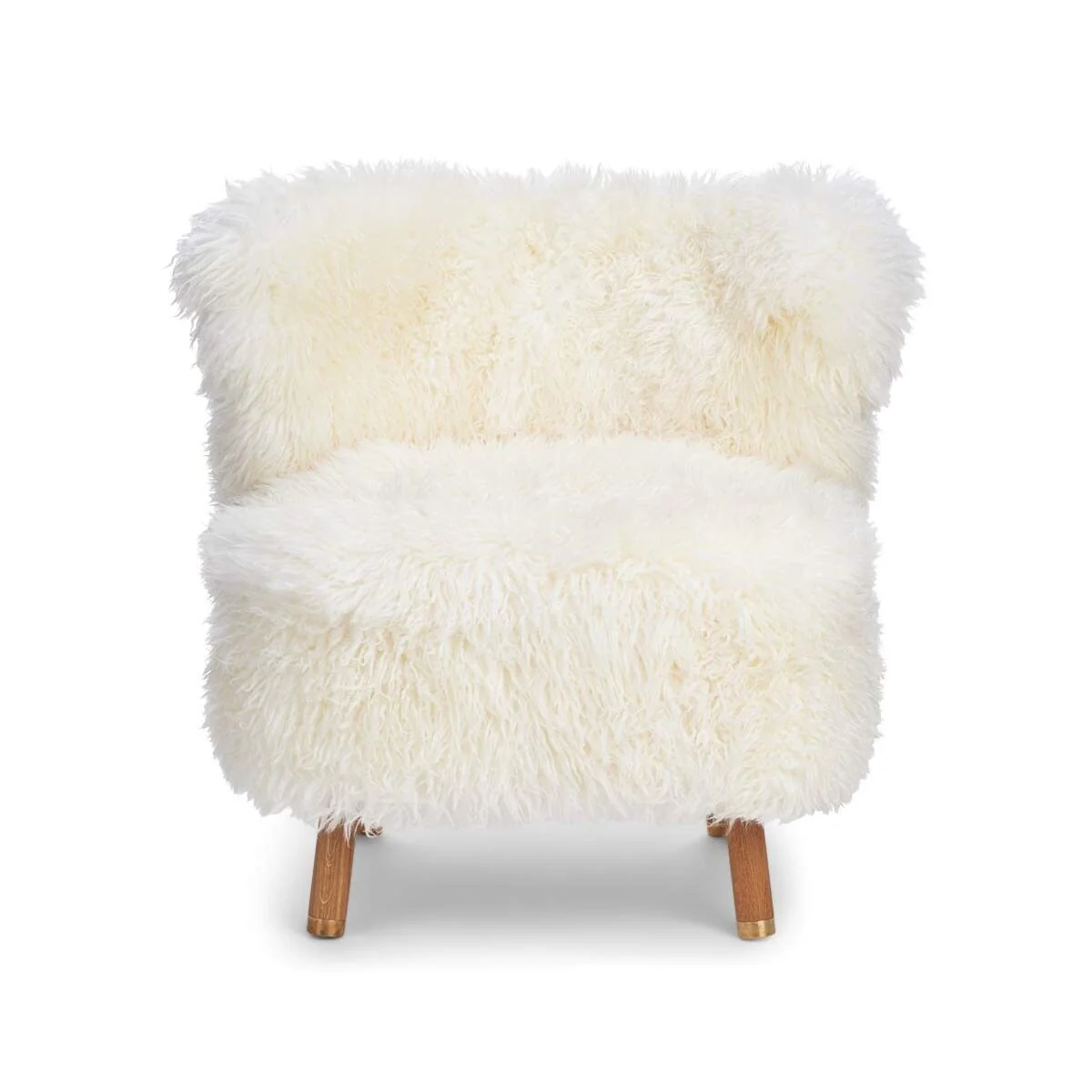 Natures Collection Emil Lounge Chair | Brass | Long Wool - Image 5