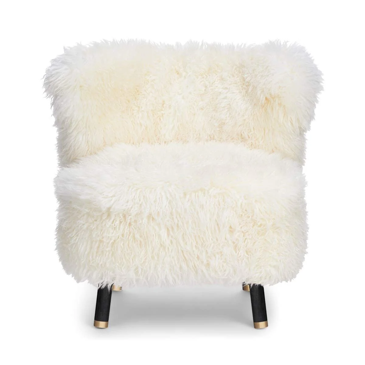 Natures Collection Emil Lounge Chair | Brass | Long Wool - Image 8