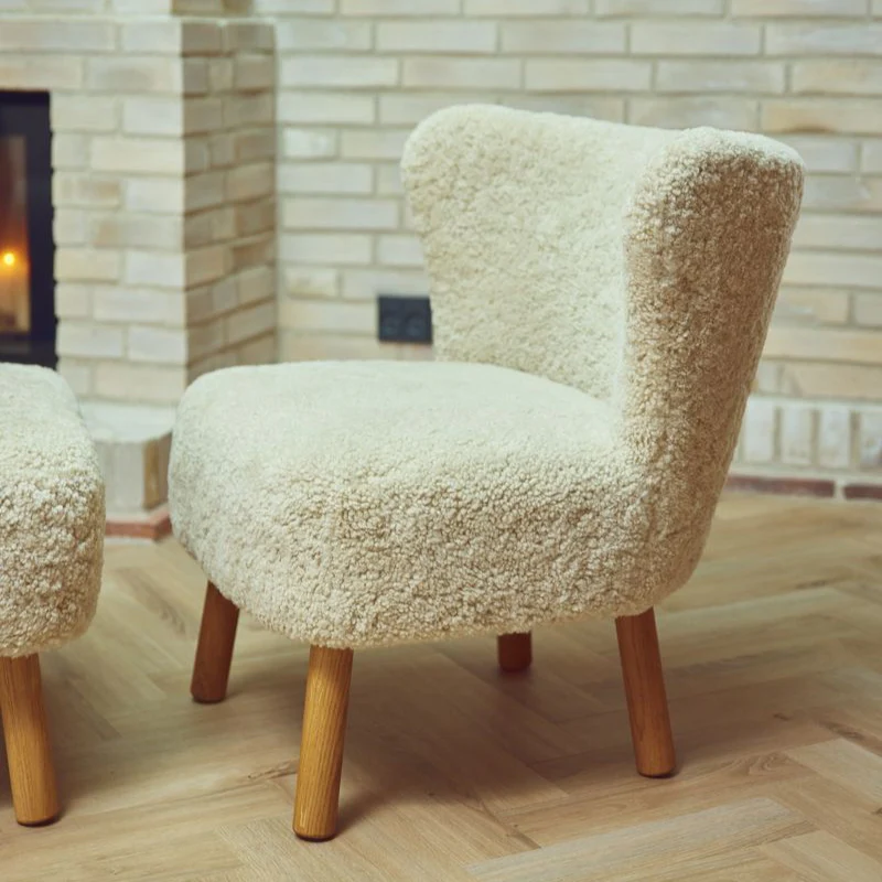 Natures Collection Emily Lounge Chair | Short Wool - Image 46
