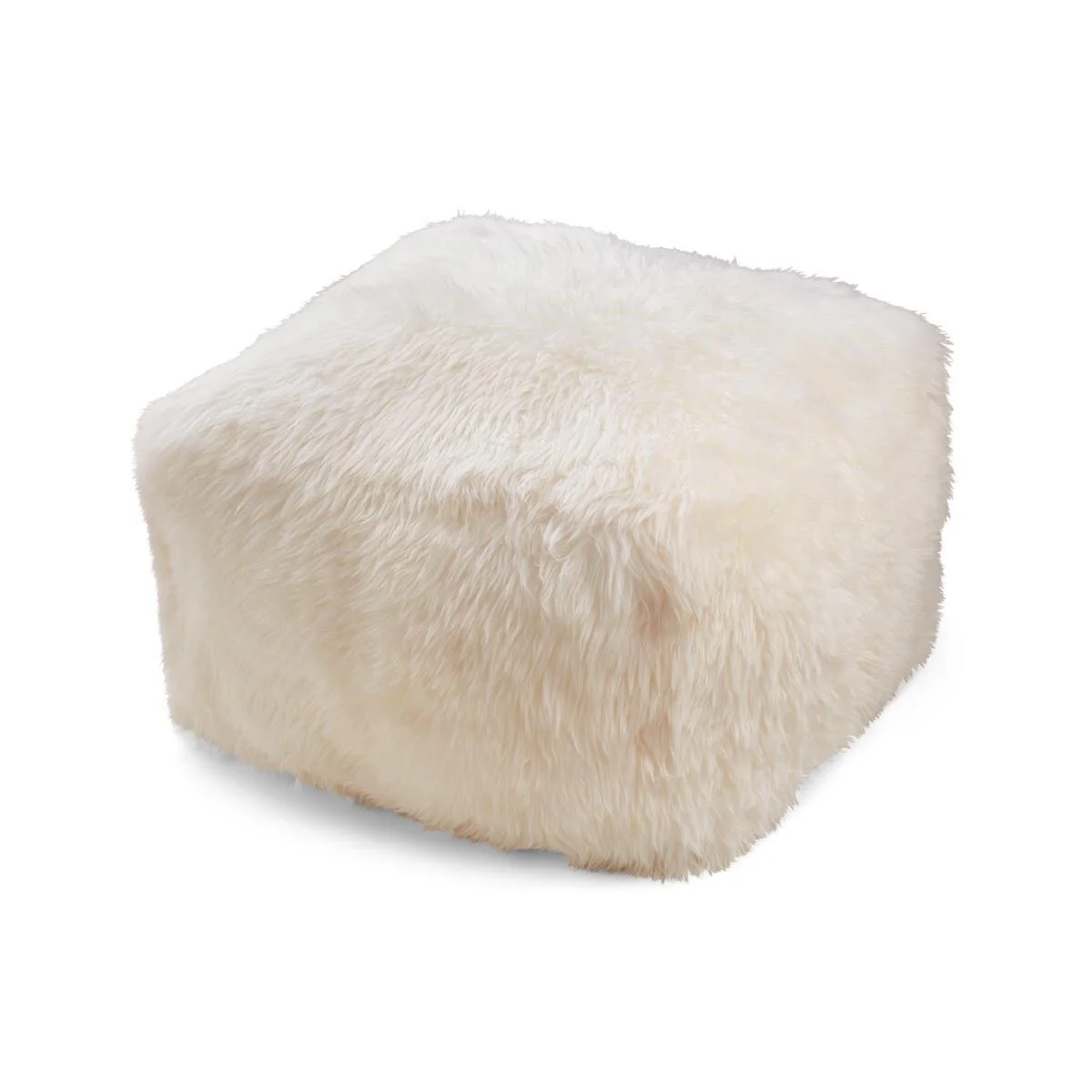 Natures Collection Long Wool Sheepskin Pouf