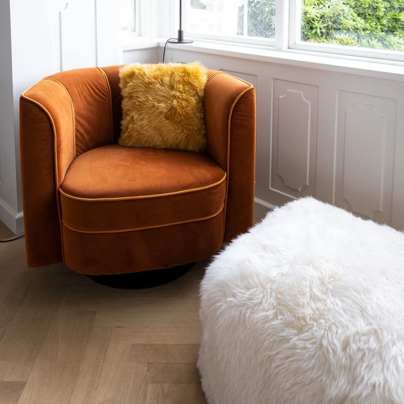 Natures Collection Long Wool Sheepskin Pouf - Image 14