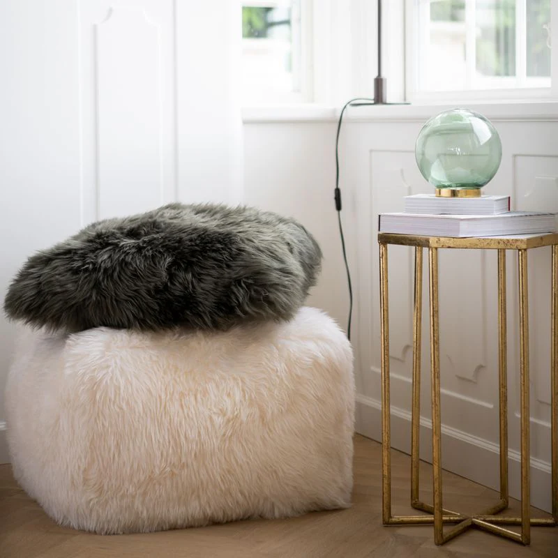 Natures Collection Long Wool Sheepskin Pouf - Image 15