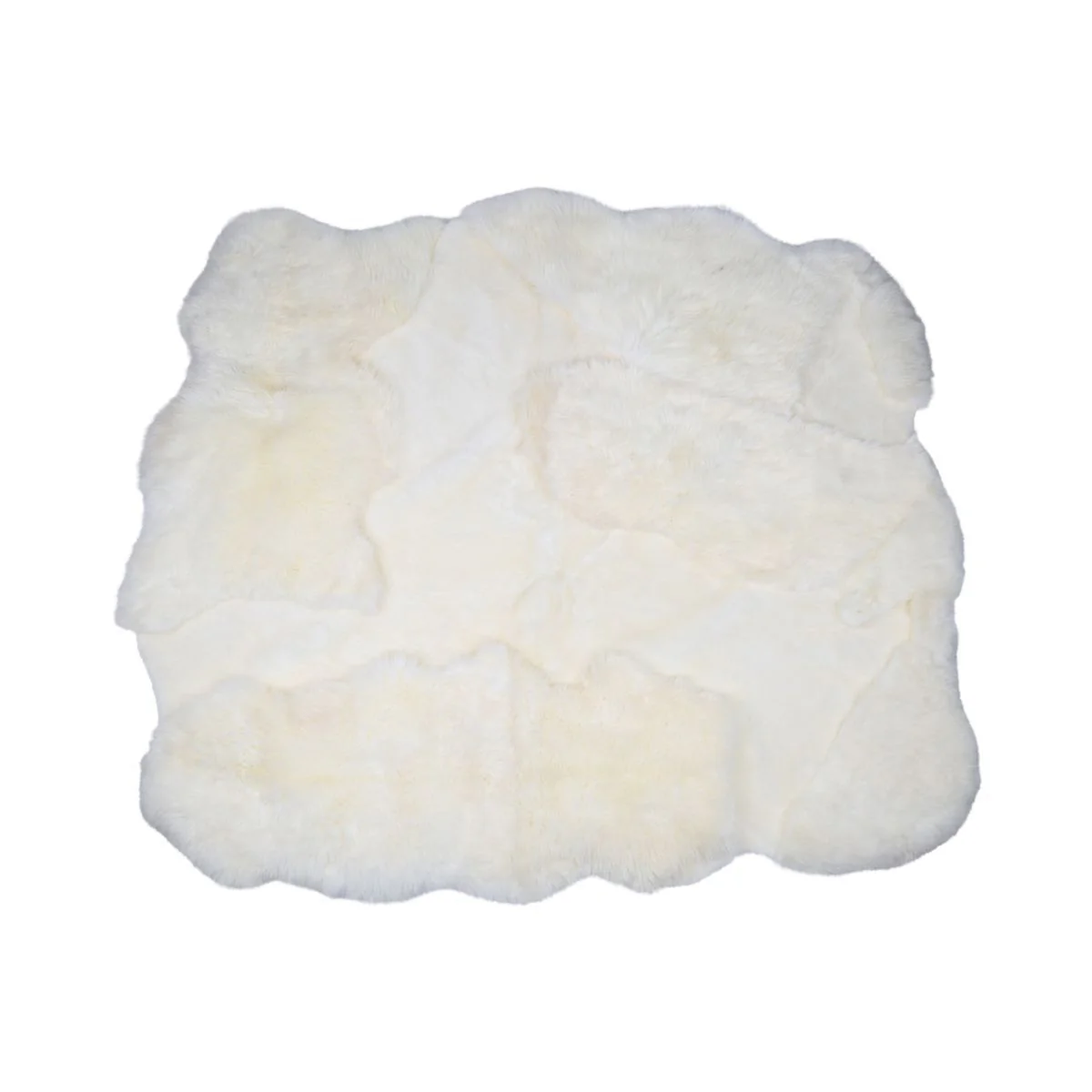 Natures Collection Multi Layered Design Rug of Premium New Zealand Sheepskin, Long Wool /Short Wool