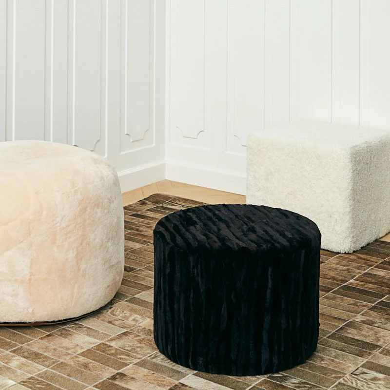 Natures Collection Round Moccasin Pouf | ø55xH46cm - Image 9
