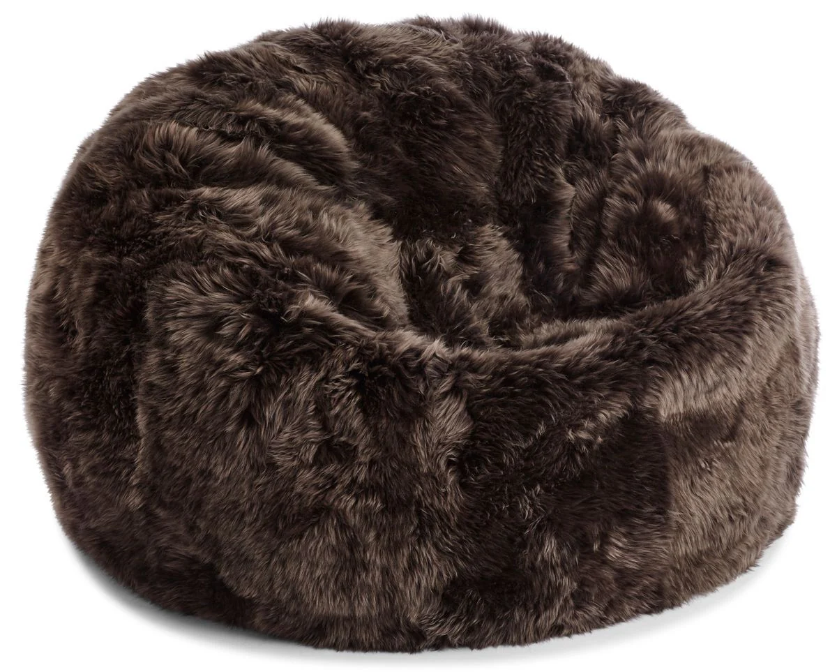 Natures Collection Round Sheepskin Bean Bag | Long Wool | Medium | Large - Image 13