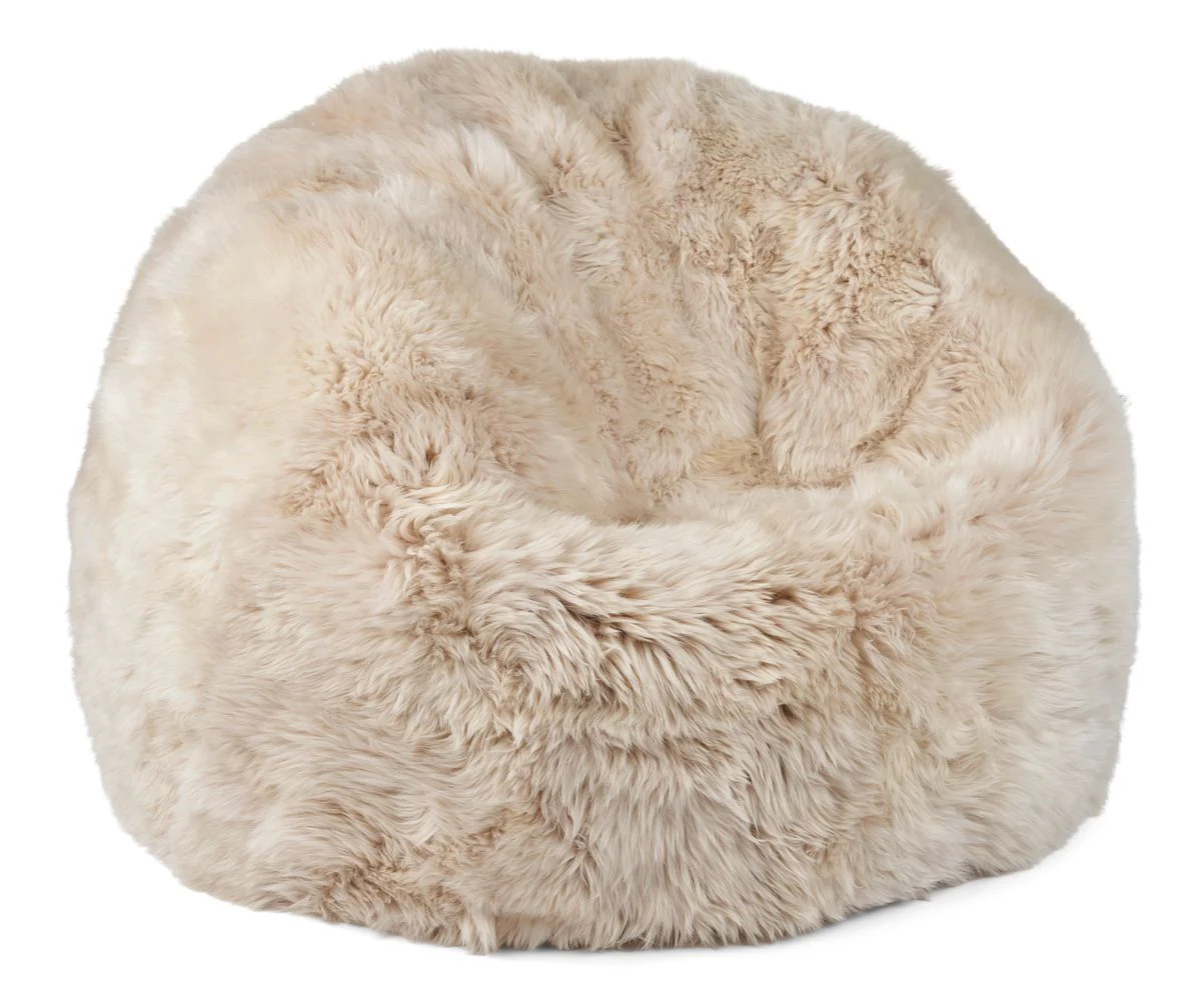Natures Collection Round Sheepskin Bean Bag | Long Wool | Medium | Large - Image 9