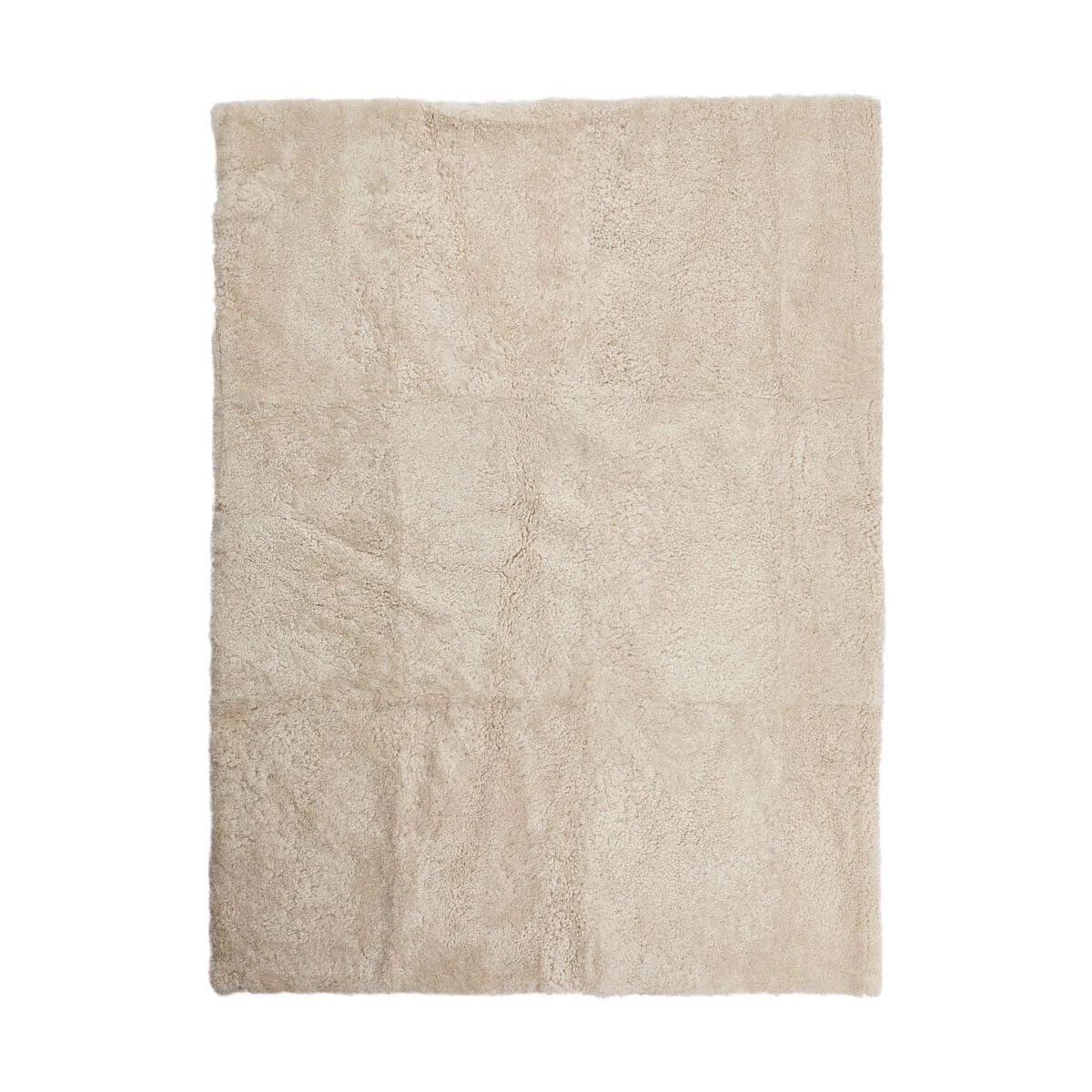Natures Collection Short Wool Curly Sheepskin Design Rug - Image 3