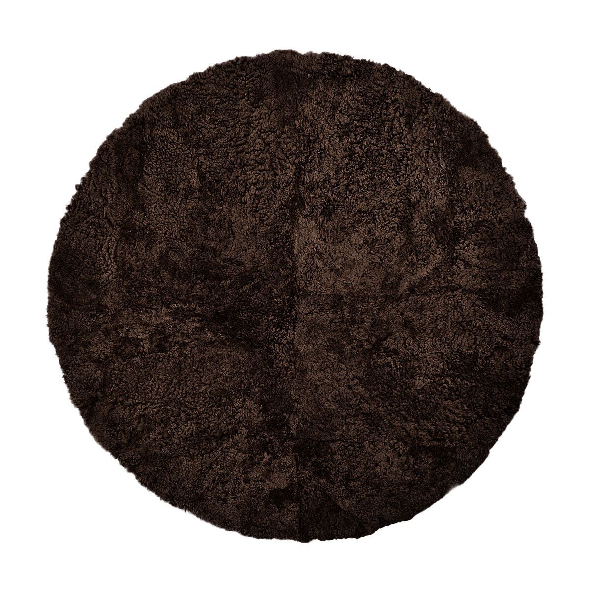 Natures Collection Short Wool Curly Sheepskin Design Rug | Ø140 cm - Image 3