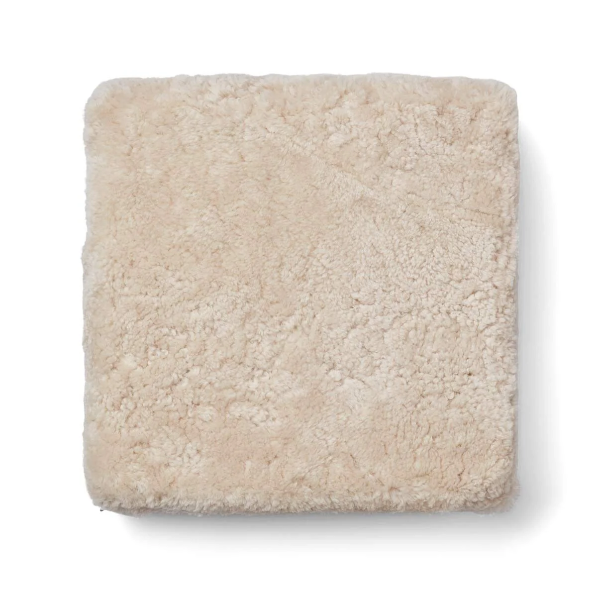 Natures Collection Short Wool Curly Sheepskin Pouf - Image 15