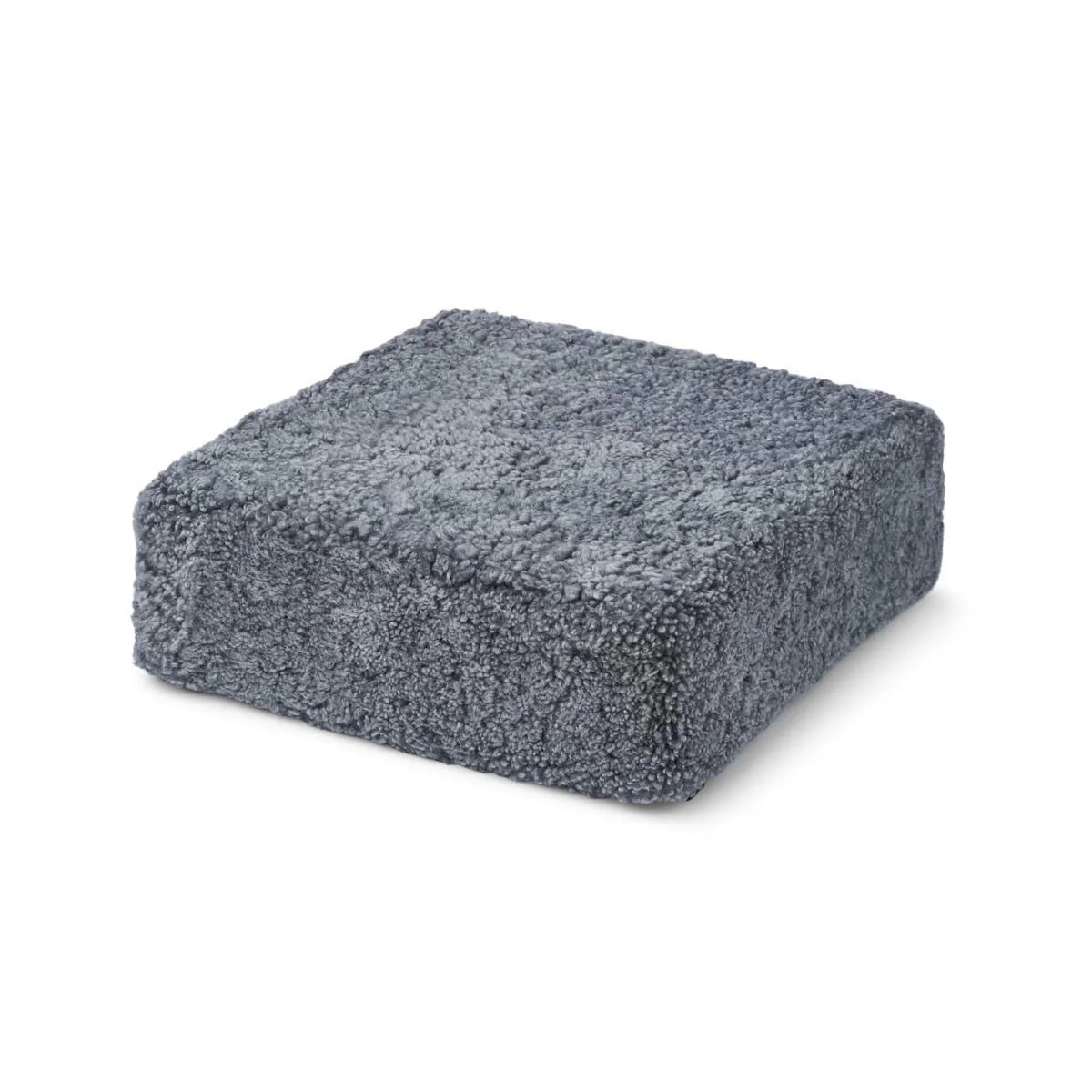 Natures Collection Short Wool Curly Sheepskin Pouf - Image 2