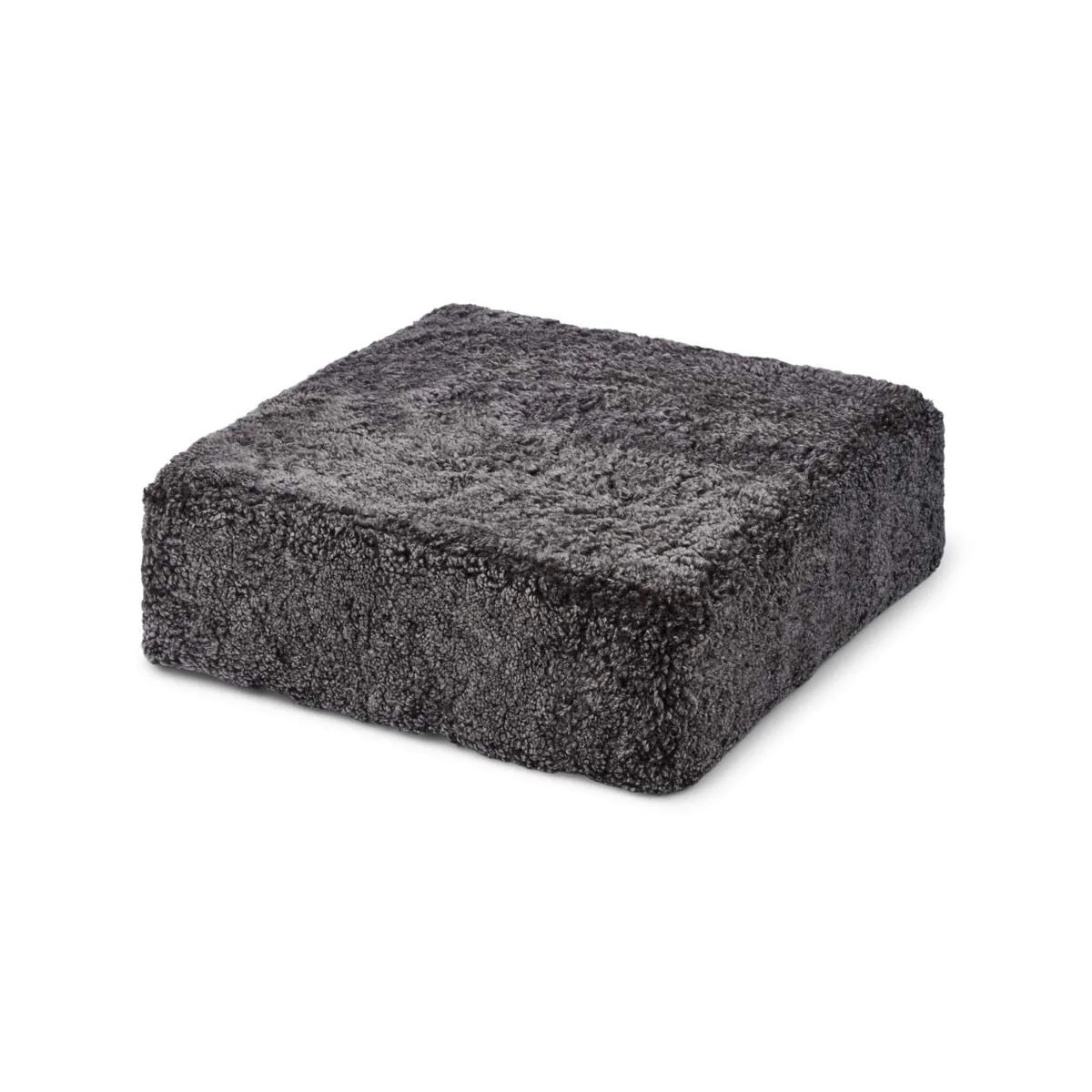 Natures Collection Short Wool Curly Sheepskin Pouf - Image 4