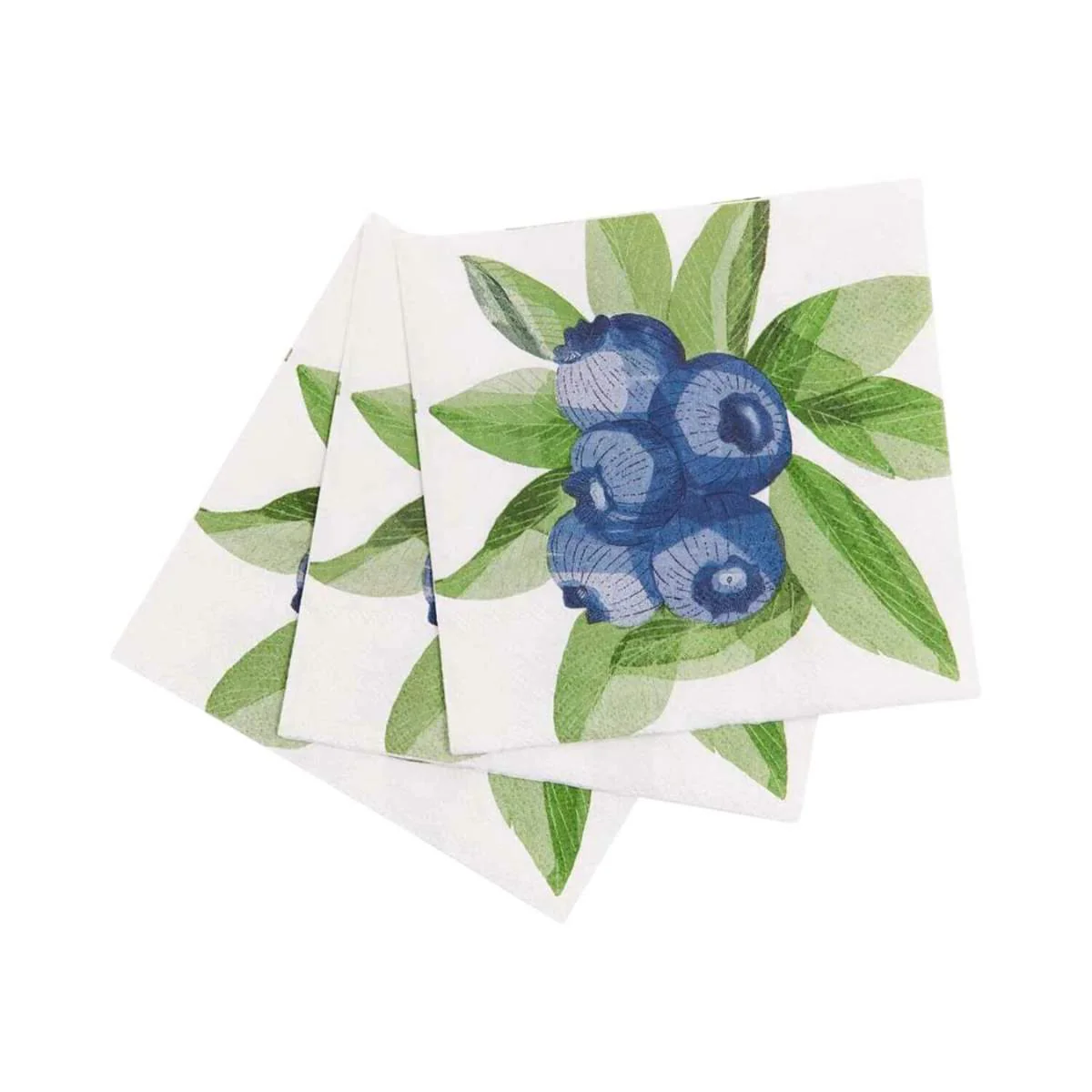 New England Trading Co. Blueberry Bunch Paper Cocktail Napkins (Pack of 20)