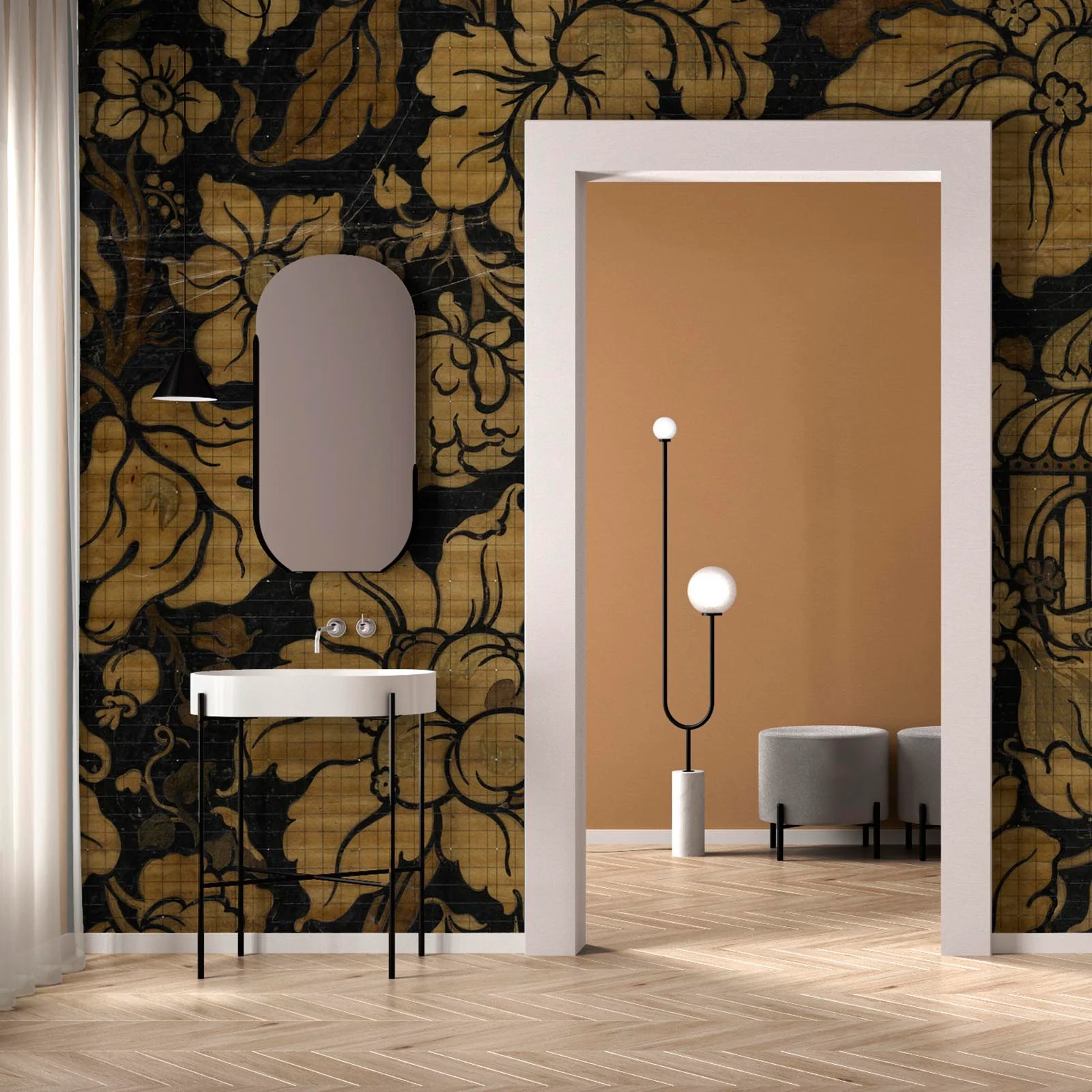 NLXL Big Patterns Paradis Noir Wallpaper