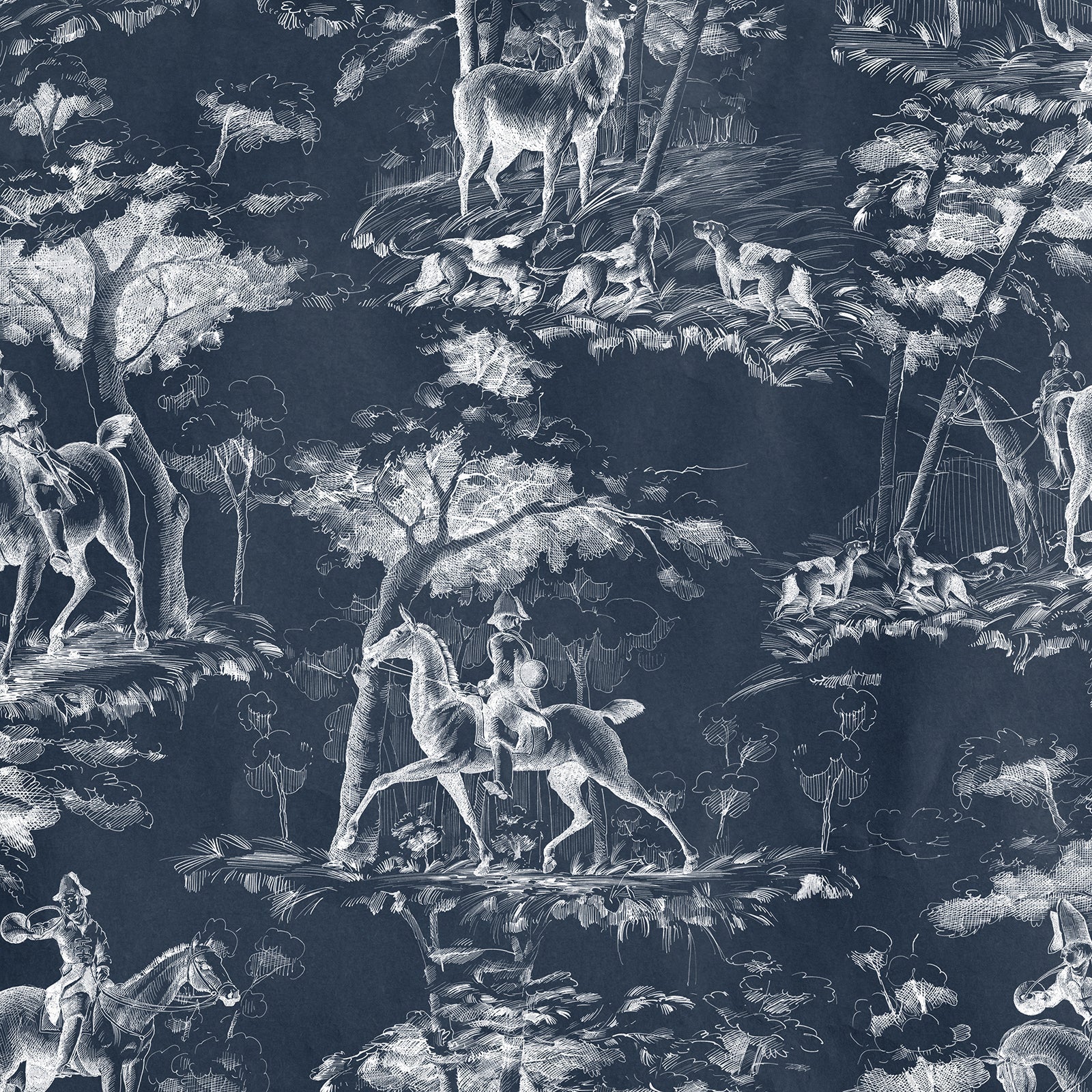 NLXL La Chasse Blue Wallpaper