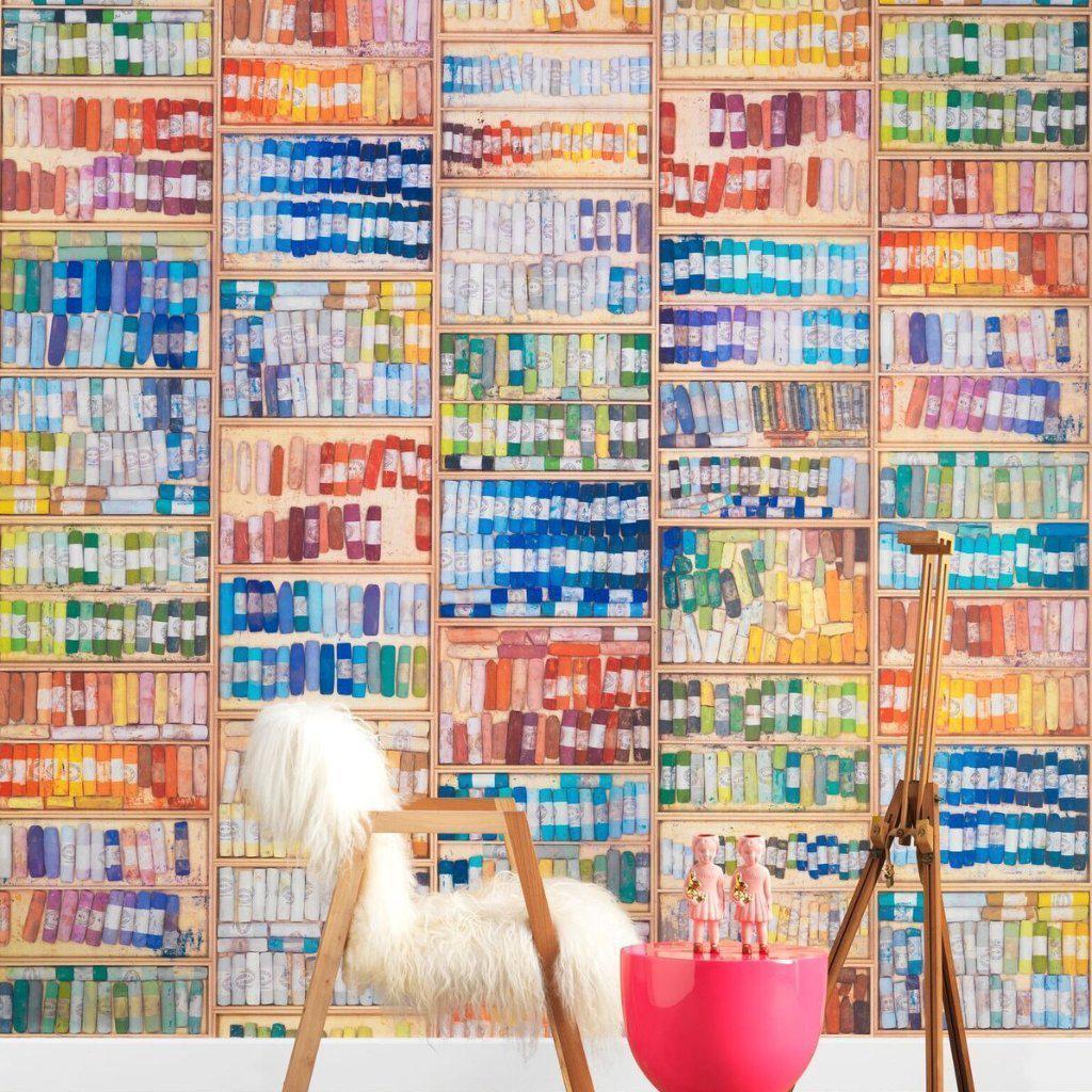NLXL Coloured Chalk Wallpaper