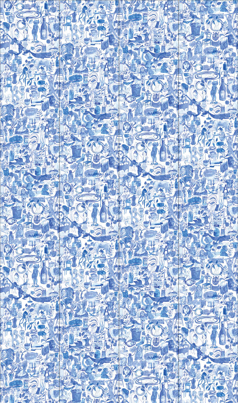 NLXL Drops I'm Blue Wallpaper Mural - Image 3