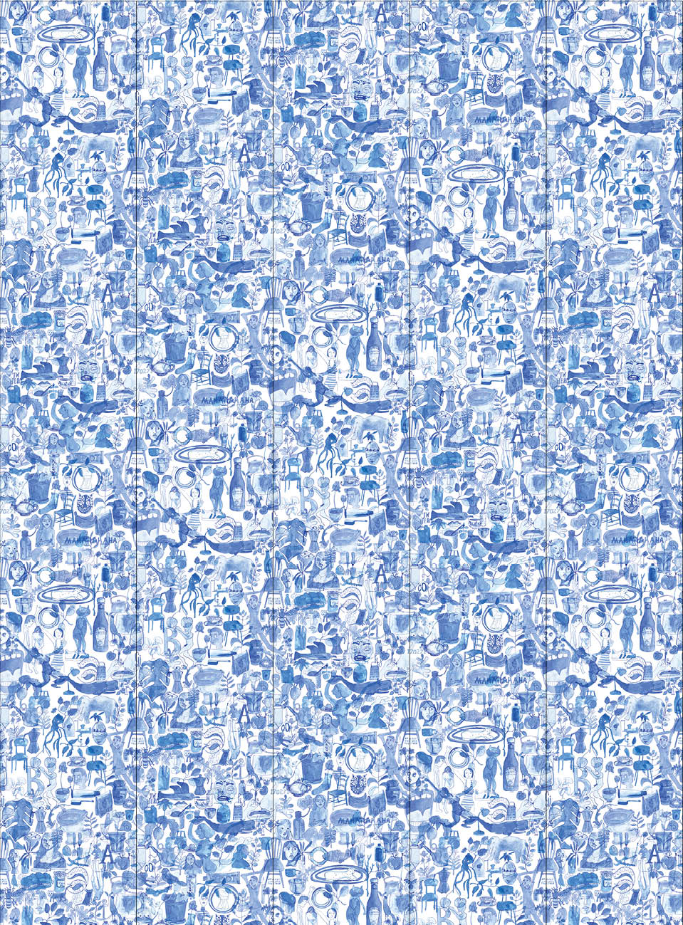 NLXL Drops I'm Blue Wallpaper Mural - Image 4