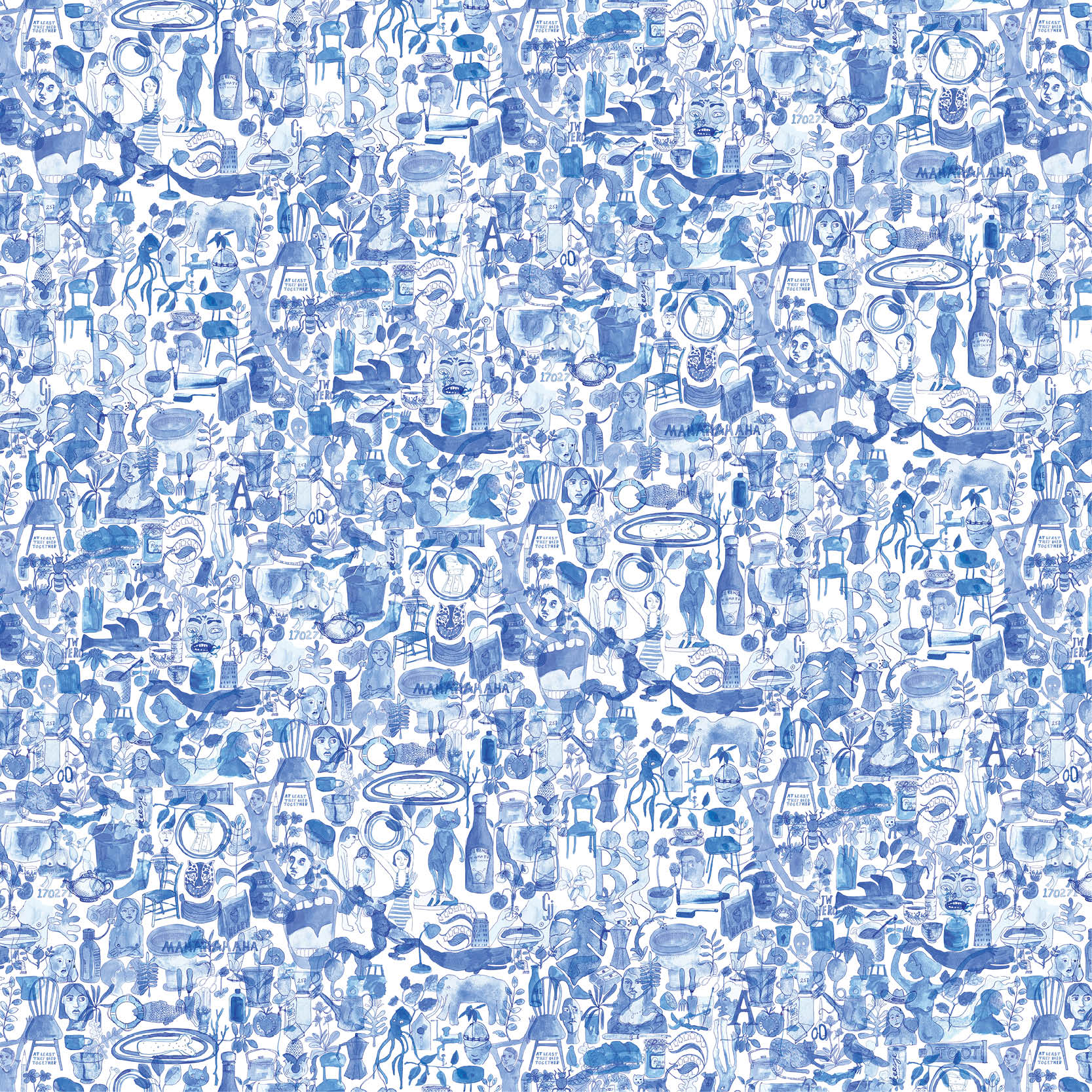 NLXL Drops I'm Blue Wallpaper Mural - Image 9