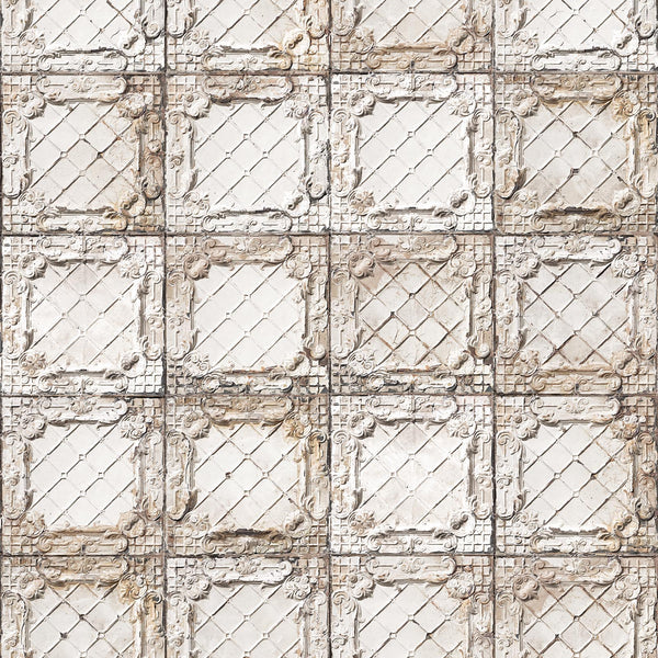 NLXL Brooklyn Tin Tiles Large White Wallpaper TIN-09 - Image 3