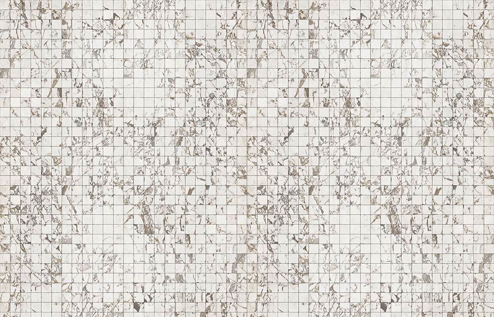 NLXL Materials Wallpaper White Marbled Tiles Small - Image 2
