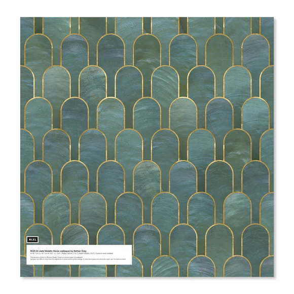 NLXL Nizwa Jade Metallic Wallpaper - Image 4