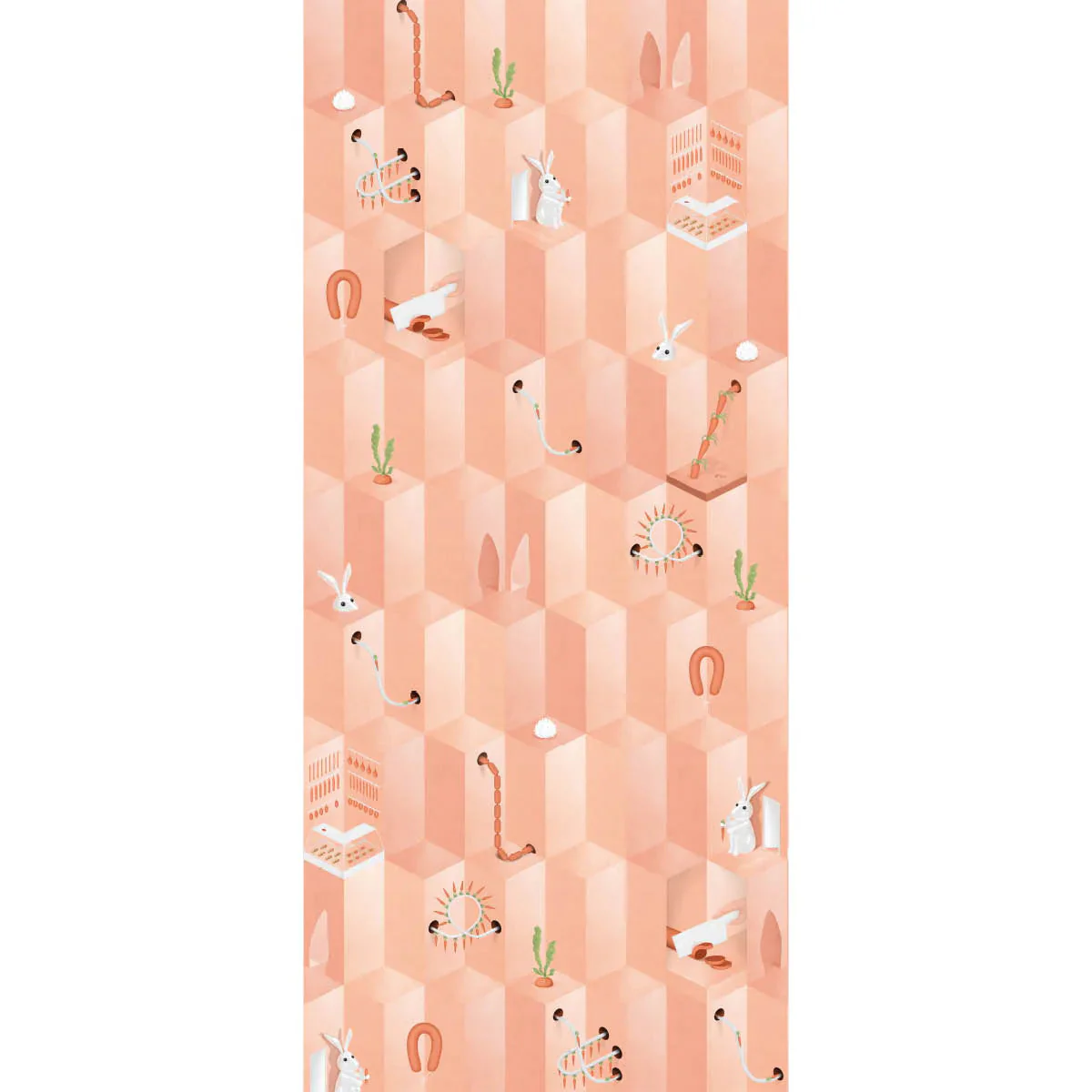 NLXL Pink Carrot Wallpaper - Image 3