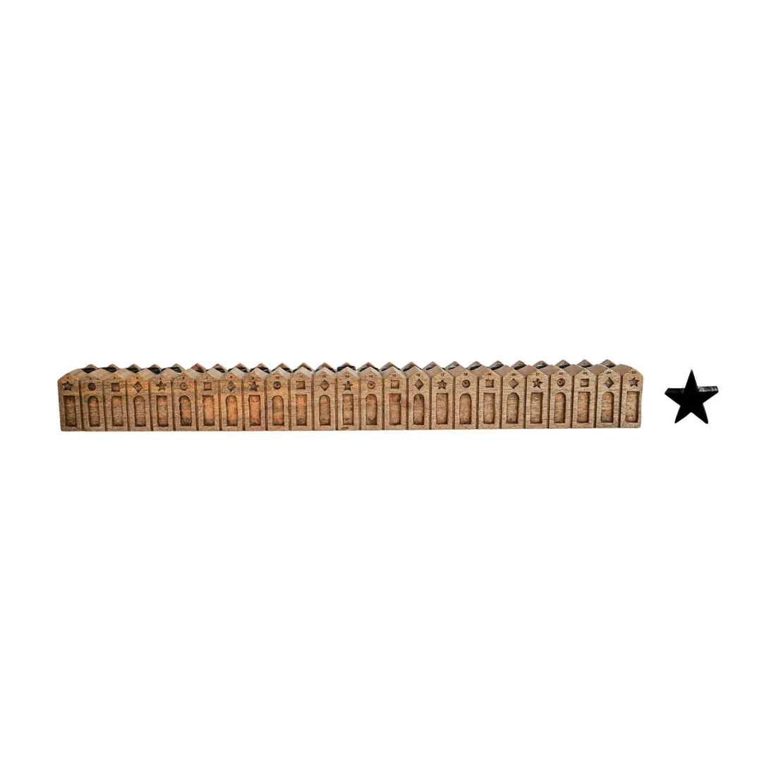 Ivyline Nordic Wooden Advent Calender H6cm W70cm