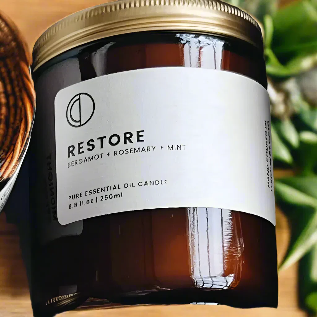 Octō Restore Candle Bergamot + Mint + Rosemary 250ml - Image 3