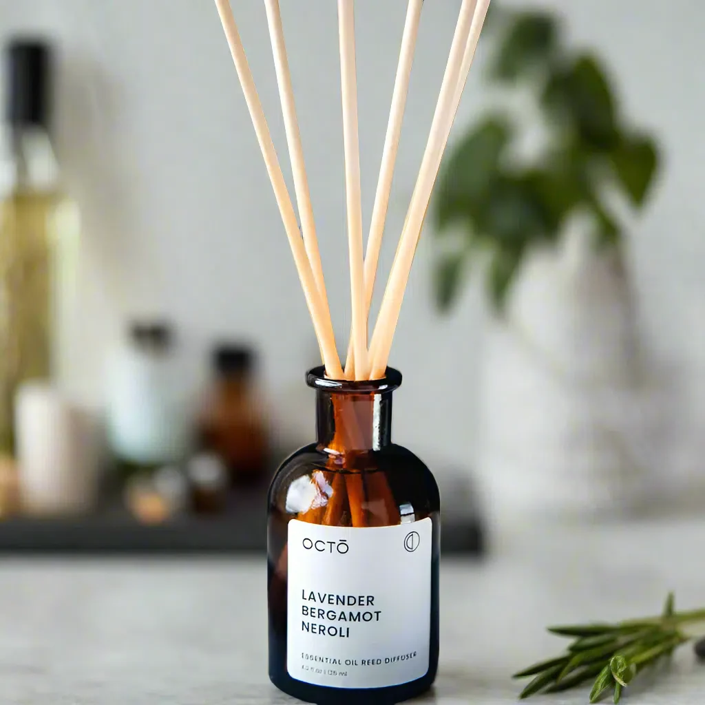 Octō Serene Lavender + Bergamot + Neroli Reed Diffuser 125ml - Image 3