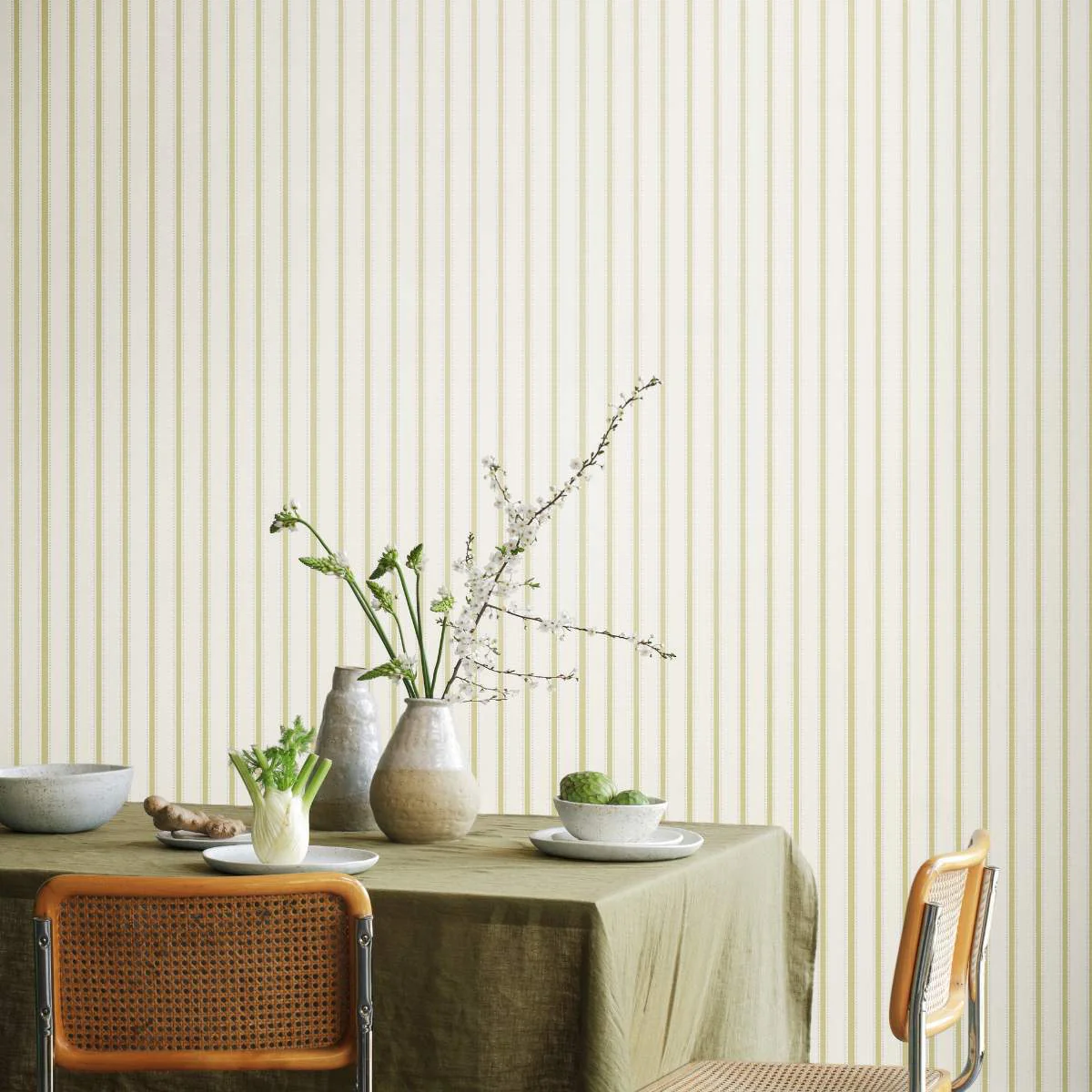 Ohpopsi Simply Stripes Ticking Stripe - Asparagus - Image 4