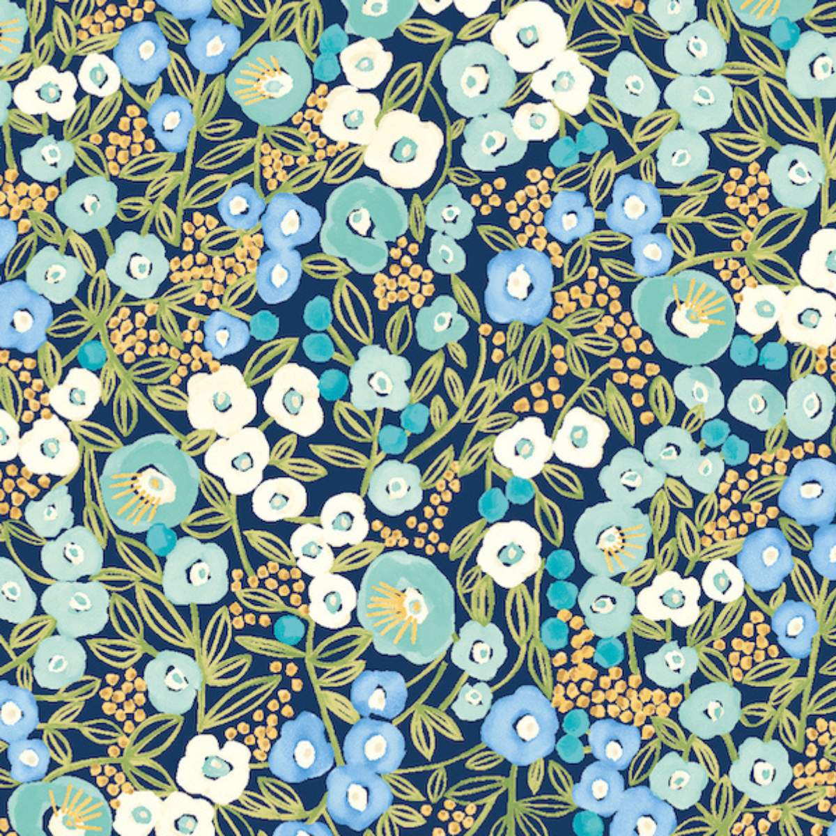 Ohpopsi Glasshouse Flora Ditsy	- Cerulean - Image 2
