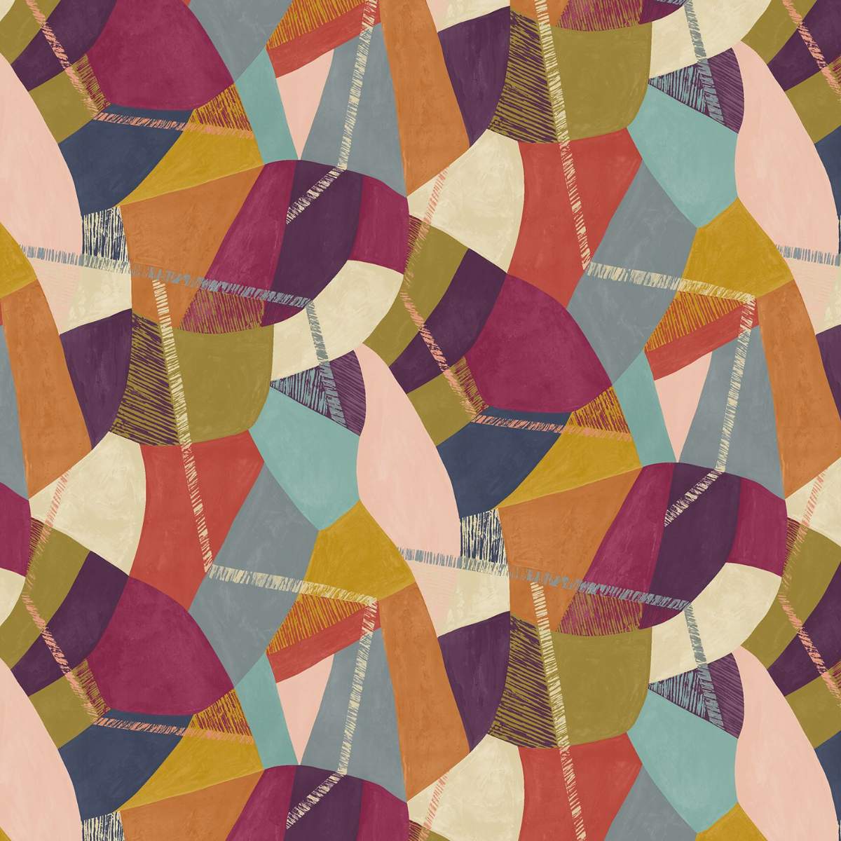 Ohpopsi Grafik Abstract Geo - Grape & Olive - Image 2