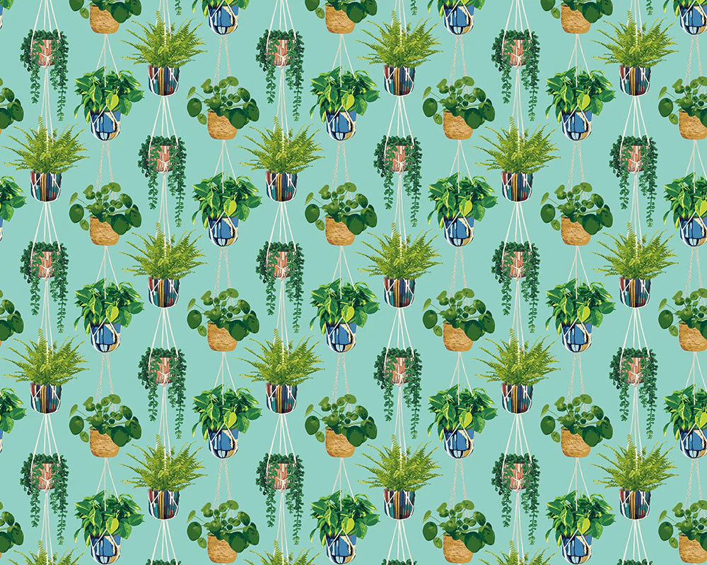 Ohpopsi Houseplant Wallpaper - Cerulean Twist - Image 3
