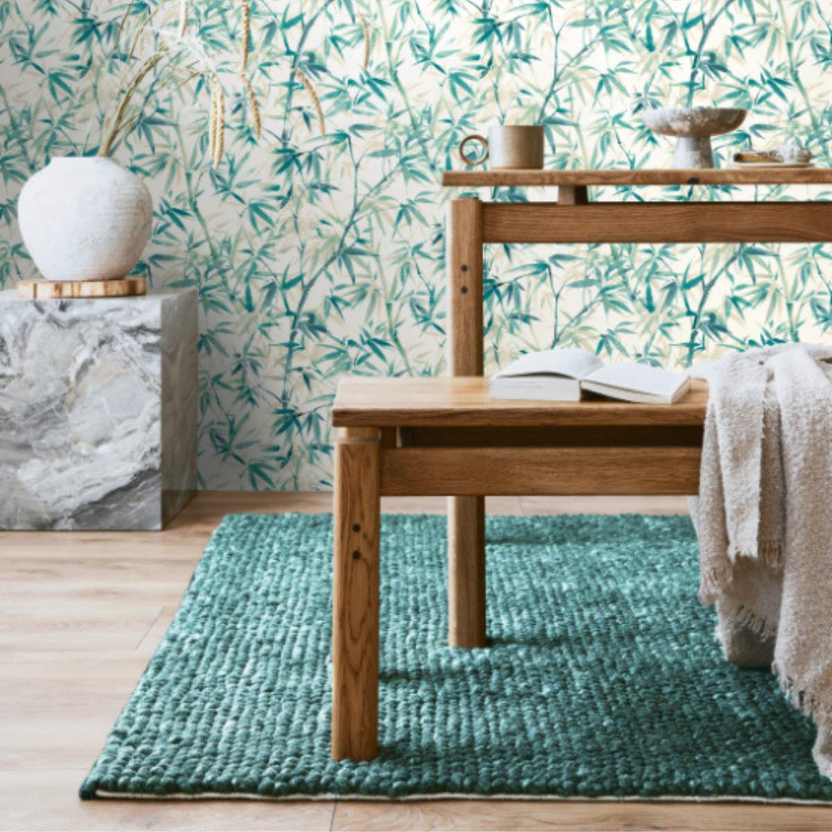 Ohpopsi Hanashi Shadow Bamboo - Peacock - Image 3