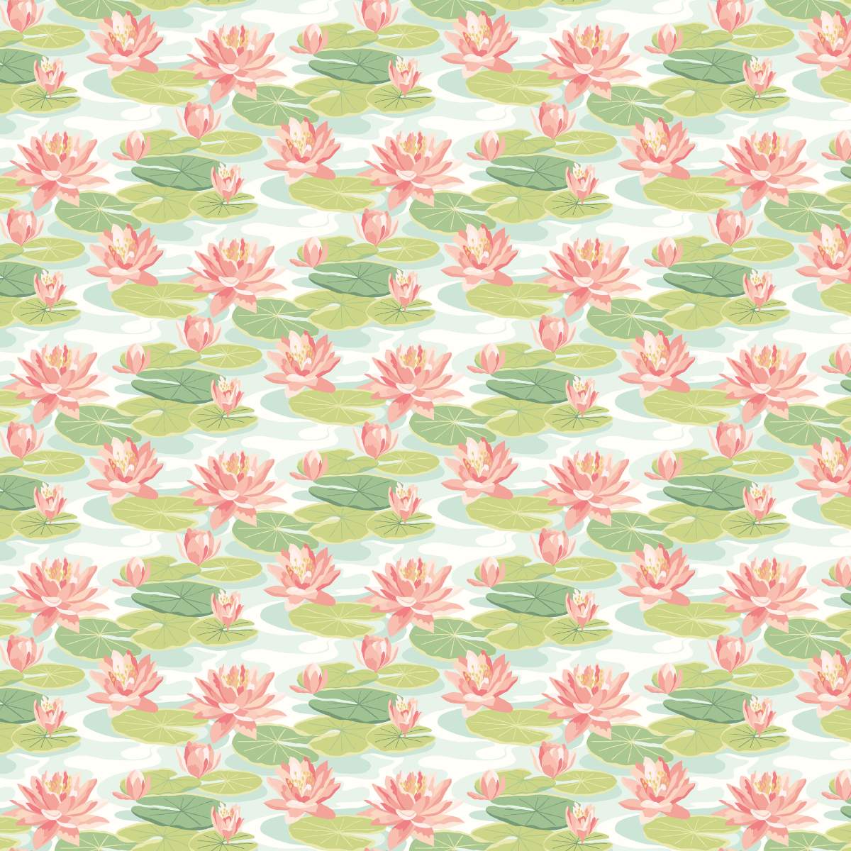 Ohpopsi Ichika Waterlily - Duck Egg & Coral