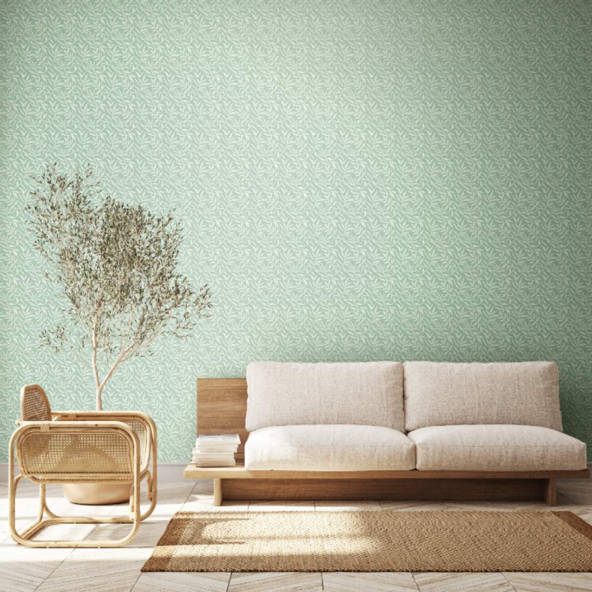 Ohpopsi Riches Of Nature Dotty Leaf - Seafoam - Image 2