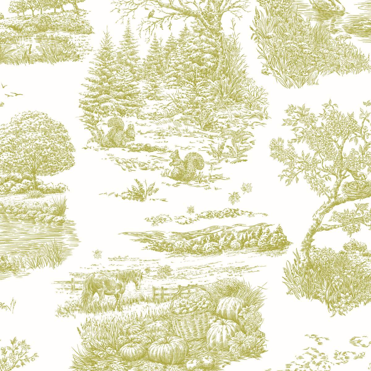 Ohpopsi Riches Of Nature Eve Toile - Olive