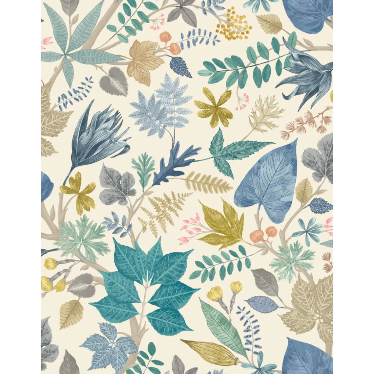 Ohpopsi Riches Of Nature Lush Leaves - Denim & Stone - Image 2